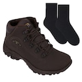 Kit Bota Adventure Bull Terrier Canyon + Meia - Masculina MARROM ESCURO