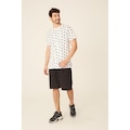 Camiseta NBA Estampada Total Mini Logo Casual - Masculina BRANCO