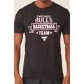 Camiseta NBA Estampada Chicago Bulls Casual - Masculina PRETO