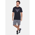 Camiseta NBA Estampada Logo Bulls - Masculina PRETO