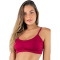 Top Fitness Mvb Modas Cropped Academia Franzido Suplex - Feminino VINHO