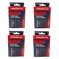 Kit 4X Câmaras de Ar 700 X 25/38 Bike Arisun Bico Fino 48 Mm PRETO