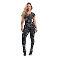 Macacão Mvb Modas Fitness Longo - Feminino PRETO/AMARELO