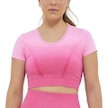 Blusa Cropped Alto Giro Gradient - Feminina ROSA