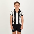 Kit Uniforme do Botafogo Futfanatics Retro: 1 Calção + 1 Camisa Polo - Infantil PRETO