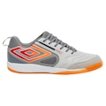 Chuteira Futsal Adulto Umbro Pro 5 Bump PRATA/LARANJA ESC