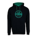 Blusão de Moletom com Capuz New Era Canguru Basico Sazonal - Masculino PRETO