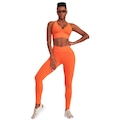 Calça Legging Caju Brasil Nz Empina Bumbum Clássica - Feminina LARANJA