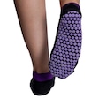 Meia Acte Sports para Pilates F3-Prx - Feminina PRETO/ROXO