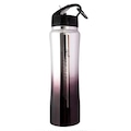 Garrafa Gold Sports Walk Canudo Bico Anatômico e Alça - 750 ml PRATA