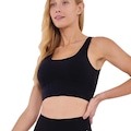 Top com Bojo Alto Giro Suplex - Feminino PRETO