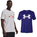 Kit Camisetas Under Armour Big Logo .0 Ss Lam - 2 Unidades - Masculina BRANCO