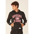 Blusão De Moletom Com Capuz Mitchell & Ness Fechado Com Capuz Branded - Masculino PRETO