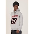 Blusão De Moletom Com Capuz Nba Fechado Houston Rockets - Masculino CINZA ESCURO