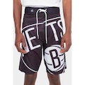 Bermuda Boardshort Nba Maxi Logo Brooklyn Nets - Masculina PRETO