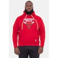Blusão De Moletom Com Capuz NBA Plus Size Com Feltro Logo Chicago Bulls Vermelho - Masculina VERMELHO
