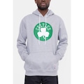 Blusão de Moletom com Capuz Nba Canguru Feltro Logo - Masculino CINZA ESCURO