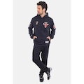 Blusão De Moletom Com Capuz Mitchell & Ness Canguru Fechado City Patches - Masculino PRETO