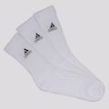 Kit Meias Cano Alto adidas Cano Alto - 3 Pares - Unissex PRETO