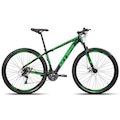 Bicicleta Aro 29 GTSprom5 Alumínio Intense - Freio a Disco - Câmbio Importado - 21 Marchas - Adulto PRETO/VERDE