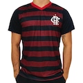 Camisa do Flamengo Retro 2019 Bicampeão Libertadores Braziline - Masculina VERMELHO/PRETO