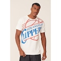 Camiseta Mitchell & Ness Estampada Los Angeles Clippers - Masculina OFF WHITE