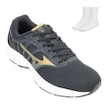 TÊNIS MIZUNO JET 6 E MEIA MZ23 - MASCULINO PRETO/OURO