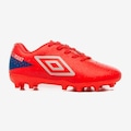 Chuteira de Campo Adamant Umbro - Júnior CORAL/BRANCO