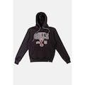 Blusão De Moletom Com Capuz NBA Patches Logo Chicago Bulls - Masculino PRETO