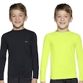 Kit Camisas Térmicas Selene Proteção Uv50+ - 2 unidades - Infantil PRETO/VERDE