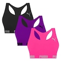 Kit Tops Puma Nadador sem Costura - 3 Unidades - Feminino ROXO/ROSA