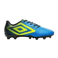 Chuteira Campo Umbro Warskin - Adulto AZUL/PRETO