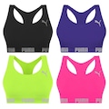 Kit Tops Puma Nadador sem Costura - 4 Unidades - Feminino PRETO/VERDE
