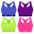 Kit Tops Puma Nadador sem Costura - 4 Unidades - Feminino AZUL/ROXO