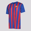 Camisa Barcelona Balboa Listrada - Infantil AZUL