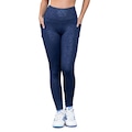 Calça Legging Bolso Zoo Feminino Manalinda AZUL ESCURO