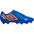 Chuteira de Campo Umbro Orbit - Adulto AZUL/LARANJA