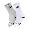 Kit Meias Cano Alto Wilson 39 a 44 - 2 Pares - Adulto CINZA/BRANCO