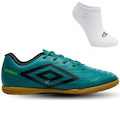 Chuteira Futsal Umbro Glaze + 1 Par de Meias - Adulto VERDE