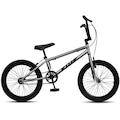 Bicicleta aro 20 Krw Bmx Cross - V-Brake - sem Marchas - Infantil PRATA/PRETO