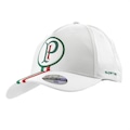 Boné Aba Curva Supercap Palmeiras Patch com Listras Micro Satim - Strapback - Adulto BRANCO