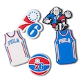 Jibbitz NBA Philadelphia 76Ers - 5 Unidades - Unissex BRANCO