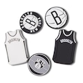 Jibbitz Crocs Nba Brooklyn Nets - 5 Unidades - Unissex BRANCO