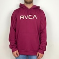 Blusão de Moletom com Capuz Rvca Fechado Big - Masculino VINHO