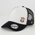 Boné Aba Curva do Corinthians Supercap - Snapback - Trucker - Adulto BRANCO