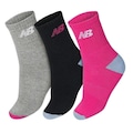Kit de Meias Cano Alto New Balance - 3 Pares - Infantil CINZA