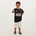 Kit Uniforme Vasco Supporter 2023 Kappa - Infantil PRETO