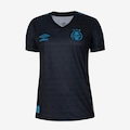 Camisa do Grêmio Oficial 3 2023 Torcedora Umbro - Feminina PRETO