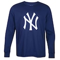 Camiseta Manga Longa New Era Mlb New York Yankees Core - Masculina AZUL
