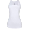 Camiseta Regata Alto Giro Skin Fit Alongada - Feminina BRANCO